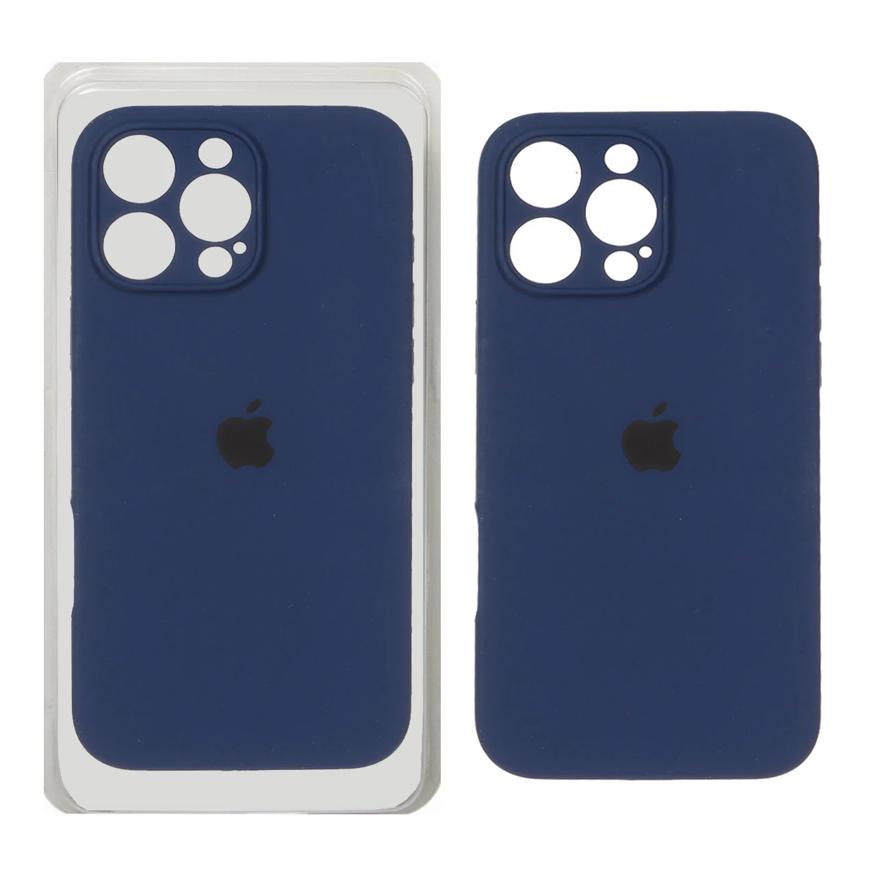 قاب سیلیکونی پاک کنی محافظ لنزدار اورجینال Apple iPhone 16 Pro Max - سرمه ای (پک دار) - NTC